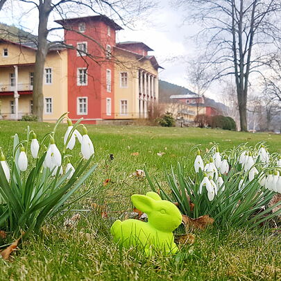 Parkanlage zu Ostern im Parkhotels Bad Schandau